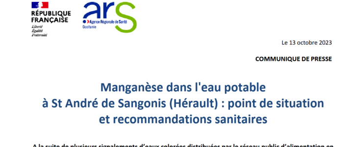 Saint-André-de-Sangonis. L’Agence régionale de santé s’explique sur l’interdiction de l’eau potable aux 0-4 ans