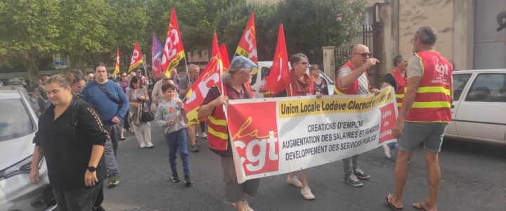 Manifestation du 13 octobre. 500 personnes à Béziers, 200 à Bédarieux, 180 à Lodève selon les syndicats